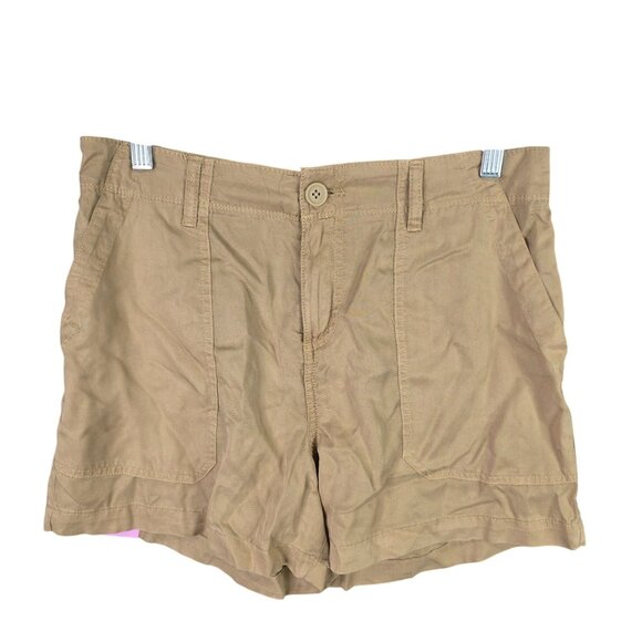 Womens Social Standard By Sanctuary Tan Fortune Tencel Shorts 4" Inseam Size S - Picture 1 of 9
